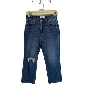Abercrombie & Fitch‎ The Ankle Straight Ultra High Rise Distress Jeans Si…